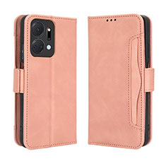 Funda de Cuero Cartera con Soporte Carcasa BY3 para Huawei Honor X7a Rosa