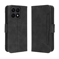 Funda de Cuero Cartera con Soporte Carcasa BY3 para Huawei Honor X8a 4G Negro