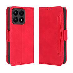 Funda de Cuero Cartera con Soporte Carcasa BY3 para Huawei Honor X8a 4G Rojo