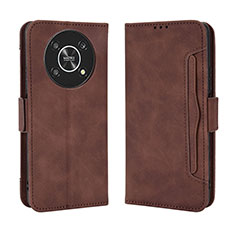 Funda de Cuero Cartera con Soporte Carcasa BY3 para Huawei Honor X9 5G Marron