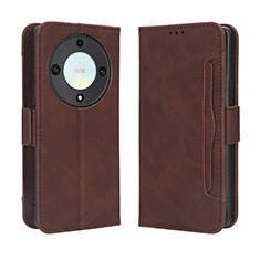 Funda de Cuero Cartera con Soporte Carcasa BY3 para Huawei Honor X9a 5G Marron