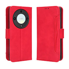 Funda de Cuero Cartera con Soporte Carcasa BY3 para Huawei Honor X9a 5G Rojo