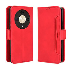 Funda de Cuero Cartera con Soporte Carcasa BY3 para Huawei Honor X9b 5G Rojo