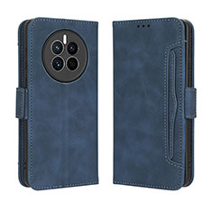 Funda de Cuero Cartera con Soporte Carcasa BY3 para Huawei Mate 50 Azul