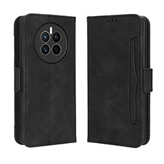 Funda de Cuero Cartera con Soporte Carcasa BY3 para Huawei Mate 50 Negro