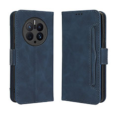 Funda de Cuero Cartera con Soporte Carcasa BY3 para Huawei Mate 50 Pro Azul