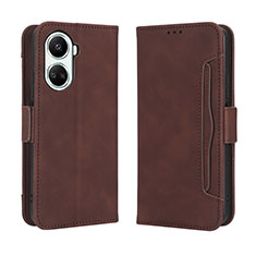 Funda de Cuero Cartera con Soporte Carcasa BY3 para Huawei Nova 10 SE Marron