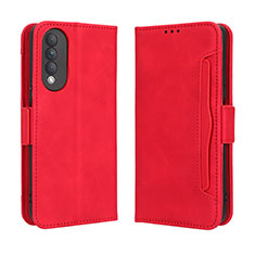 Funda de Cuero Cartera con Soporte Carcasa BY3 para Huawei Nova 10z Rojo