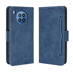 Funda de Cuero Cartera con Soporte Carcasa BY3 para Huawei Nova 8i Azul