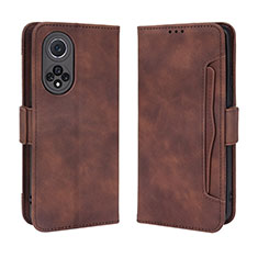 Funda de Cuero Cartera con Soporte Carcasa BY3 para Huawei Nova 9 Pro Marron