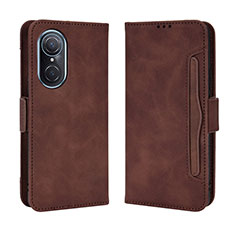 Funda de Cuero Cartera con Soporte Carcasa BY3 para Huawei Nova 9 SE Marron