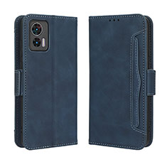 Funda de Cuero Cartera con Soporte Carcasa BY3 para Motorola Moto Edge 30 Lite 5G Azul