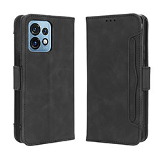 Funda de Cuero Cartera con Soporte Carcasa BY3 para Motorola Moto Edge 40 Pro 5G Negro