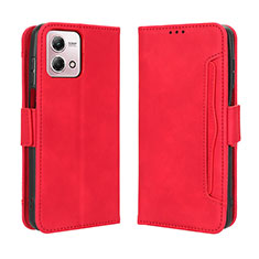 Funda de Cuero Cartera con Soporte Carcasa BY3 para Motorola Moto G Stylus (2023) 4G Rojo