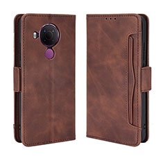 Funda de Cuero Cartera con Soporte Carcasa BY3 para Nokia 5.4 Marron