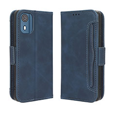 Funda de Cuero Cartera con Soporte Carcasa BY3 para Nokia C02 Azul