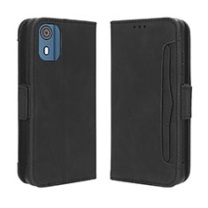 Funda de Cuero Cartera con Soporte Carcasa BY3 para Nokia C02 Negro