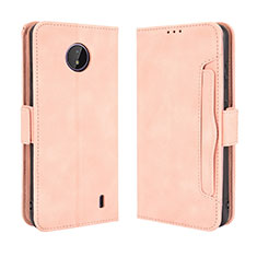 Funda de Cuero Cartera con Soporte Carcasa BY3 para Nokia C10 Rosa