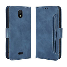 Funda de Cuero Cartera con Soporte Carcasa BY3 para Nokia C100 Azul