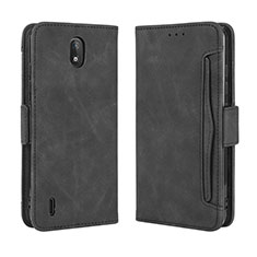 Funda de Cuero Cartera con Soporte Carcasa BY3 para Nokia C2 Negro