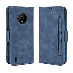 Funda de Cuero Cartera con Soporte Carcasa BY3 para Nokia C200 Azul