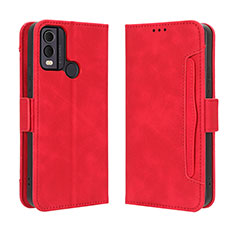 Funda de Cuero Cartera con Soporte Carcasa BY3 para Nokia C22 Rojo