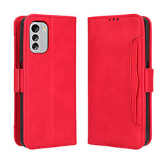 Funda de Cuero Cartera con Soporte Carcasa BY3 para Nokia G60 5G Rojo