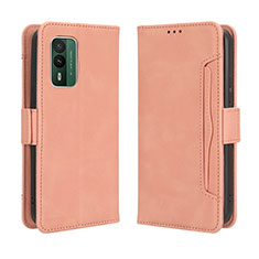 Funda de Cuero Cartera con Soporte Carcasa BY3 para Nokia XR21 Rosa