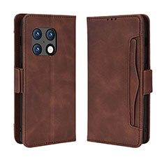 Funda de Cuero Cartera con Soporte Carcasa BY3 para OnePlus 10 Pro 5G Marron