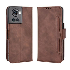 Funda de Cuero Cartera con Soporte Carcasa BY3 para OnePlus 10R 5G Marron