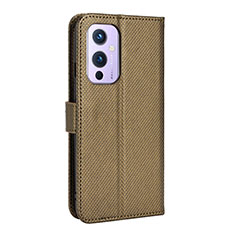 Funda de Cuero Cartera con Soporte Carcasa BY3 para OnePlus 9 5G Marron