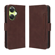 Funda de Cuero Cartera con Soporte Carcasa BY3 para OnePlus Nord N30 5G Marron