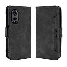 Funda de Cuero Cartera con Soporte Carcasa BY3 para Oppo A1 Pro 5G Negro