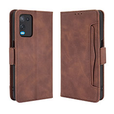 Funda de Cuero Cartera con Soporte Carcasa BY3 para Oppo A54 4G Marron