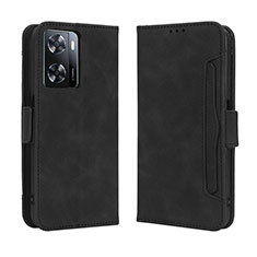 Funda de Cuero Cartera con Soporte Carcasa BY3 para Oppo A57 4G Negro