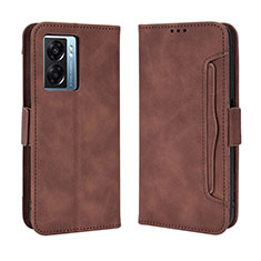 Funda de Cuero Cartera con Soporte Carcasa BY3 para Oppo A57 5G Marron