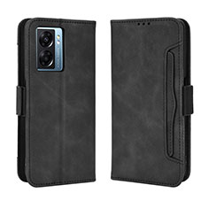 Funda de Cuero Cartera con Soporte Carcasa BY3 para Oppo A57 5G Negro