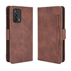 Funda de Cuero Cartera con Soporte Carcasa BY3 para Oppo A74 4G Marron