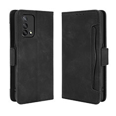 Funda de Cuero Cartera con Soporte Carcasa BY3 para Oppo A74 4G Negro