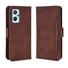 Funda de Cuero Cartera con Soporte Carcasa BY3 para Oppo A96 4G Marron