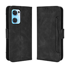 Funda de Cuero Cartera con Soporte Carcasa BY3 para Oppo Find X5 Lite 5G Negro