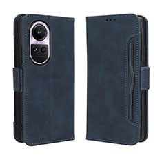 Funda de Cuero Cartera con Soporte Carcasa BY3 para Oppo Reno10 5G Azul