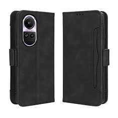 Funda de Cuero Cartera con Soporte Carcasa BY3 para Oppo Reno10 5G Negro