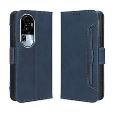 Funda de Cuero Cartera con Soporte Carcasa BY3 para Oppo Reno10 Pro+ Plus 5G Azul