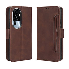 Funda de Cuero Cartera con Soporte Carcasa BY3 para Oppo Reno10 Pro+ Plus 5G Marron