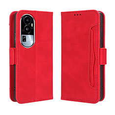 Funda de Cuero Cartera con Soporte Carcasa BY3 para Oppo Reno10 Pro+ Plus 5G Rojo