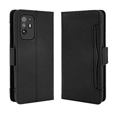 Funda de Cuero Cartera con Soporte Carcasa BY3 para Oppo Reno5 Z 5G Negro