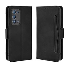 Funda de Cuero Cartera con Soporte Carcasa BY3 para Oppo Reno6 Pro 5G Negro