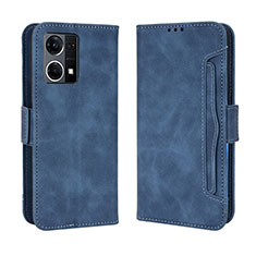 Funda de Cuero Cartera con Soporte Carcasa BY3 para Oppo Reno8 4G Azul