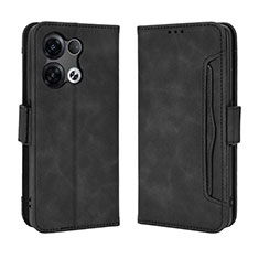 Funda de Cuero Cartera con Soporte Carcasa BY3 para Oppo Reno8 Pro 5G Negro